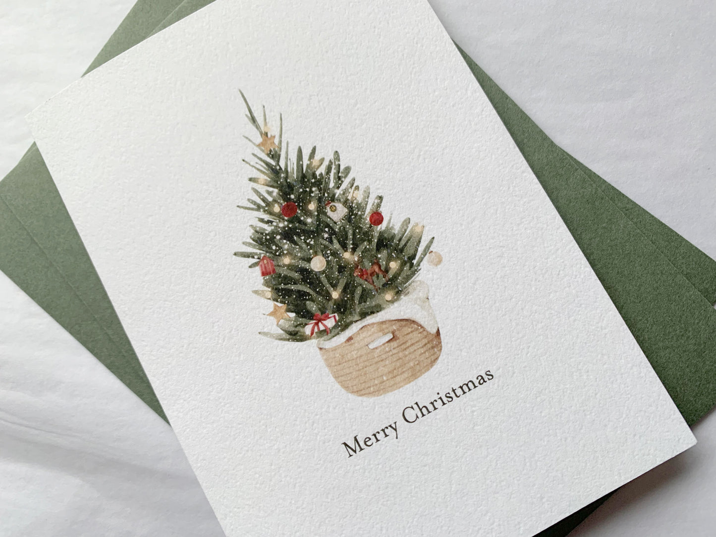 Luxury Christmas Tree Greeting Card Pack, Pack of 8 Cards