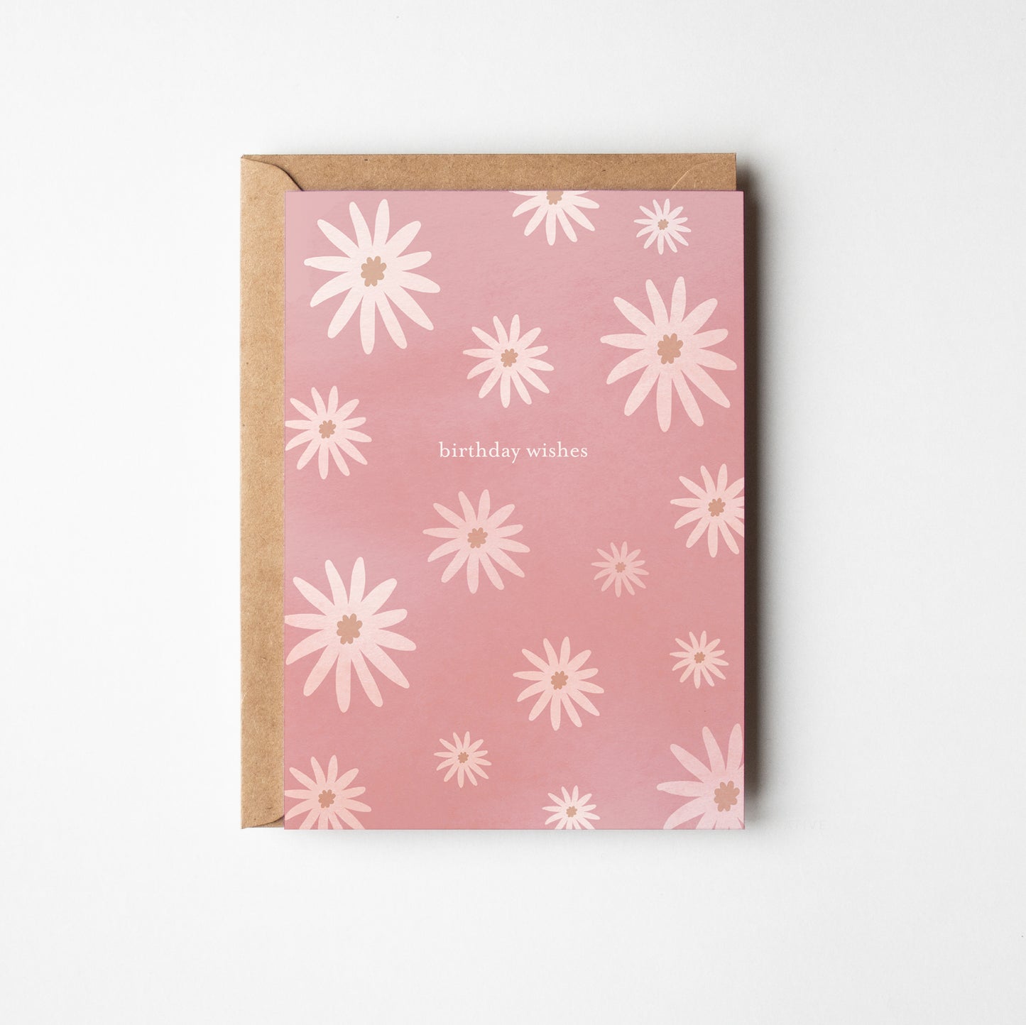 Daisy birthday card recycled