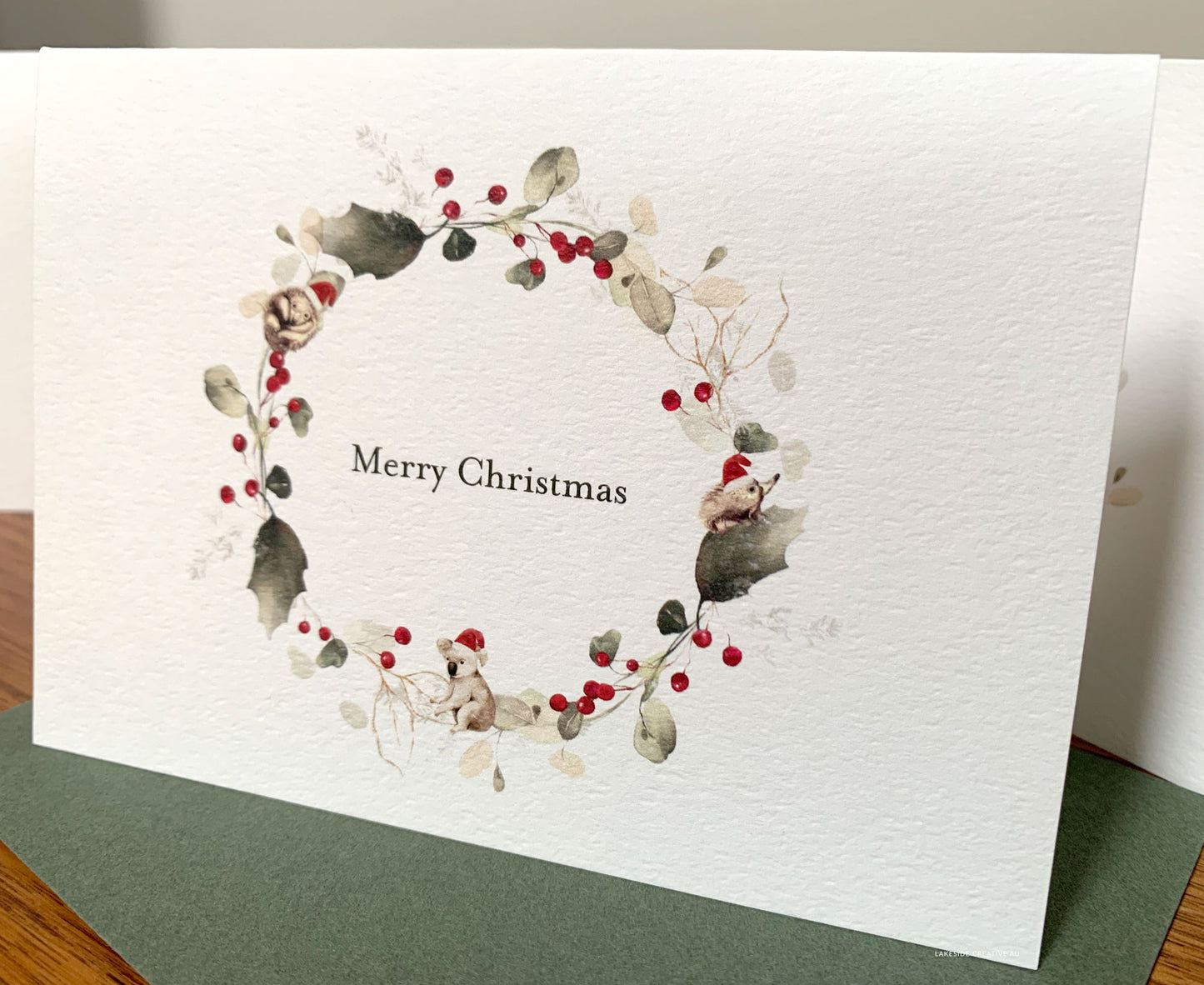 Christmas wreath card