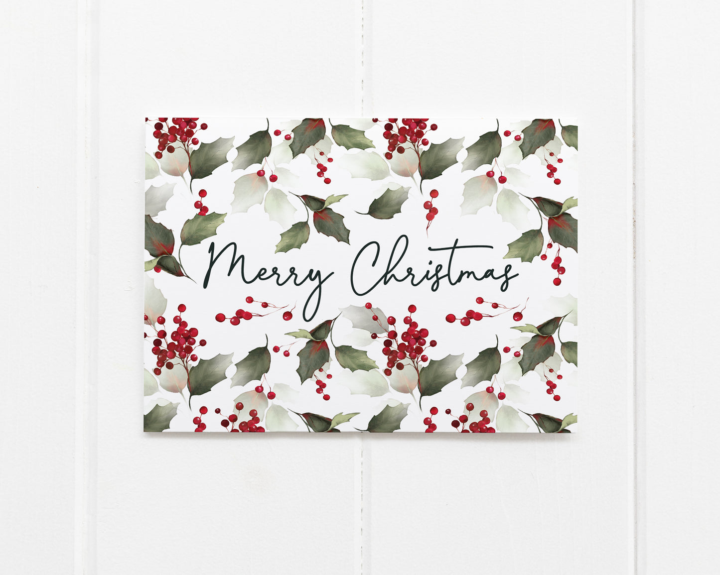 Holly Berries Christmas Card