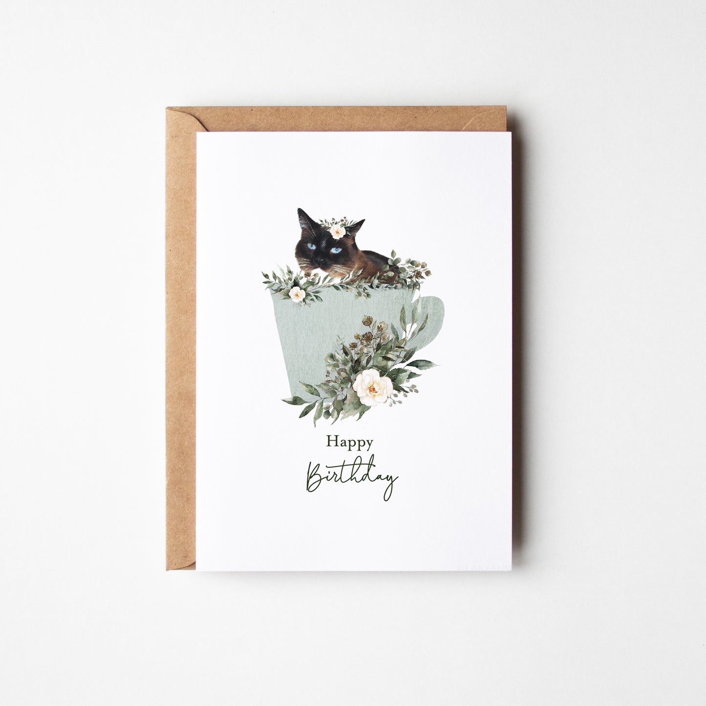 Cat In A Mug Birthday Card