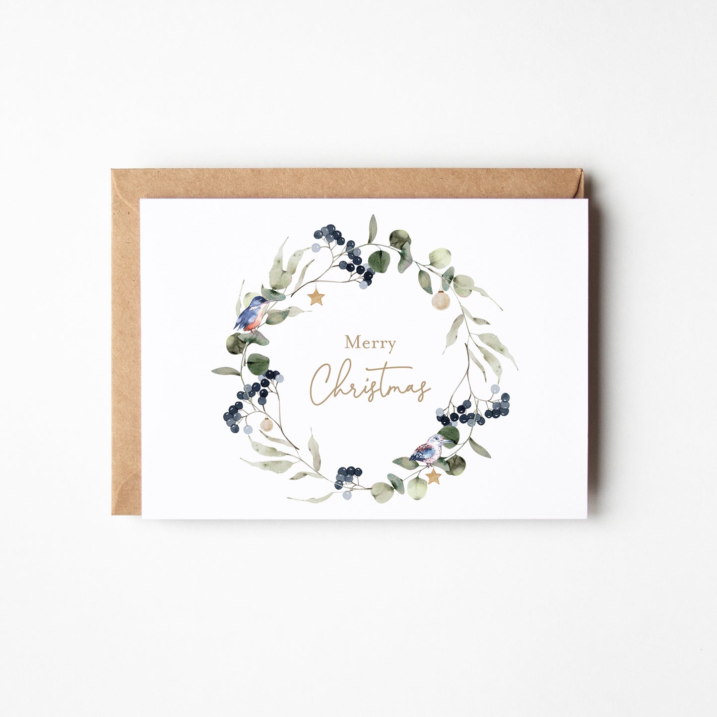 Botanical Christmas Wreath Card