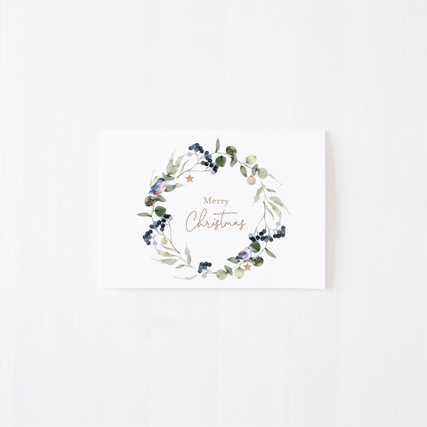 Botanical Christmas Wreath Card