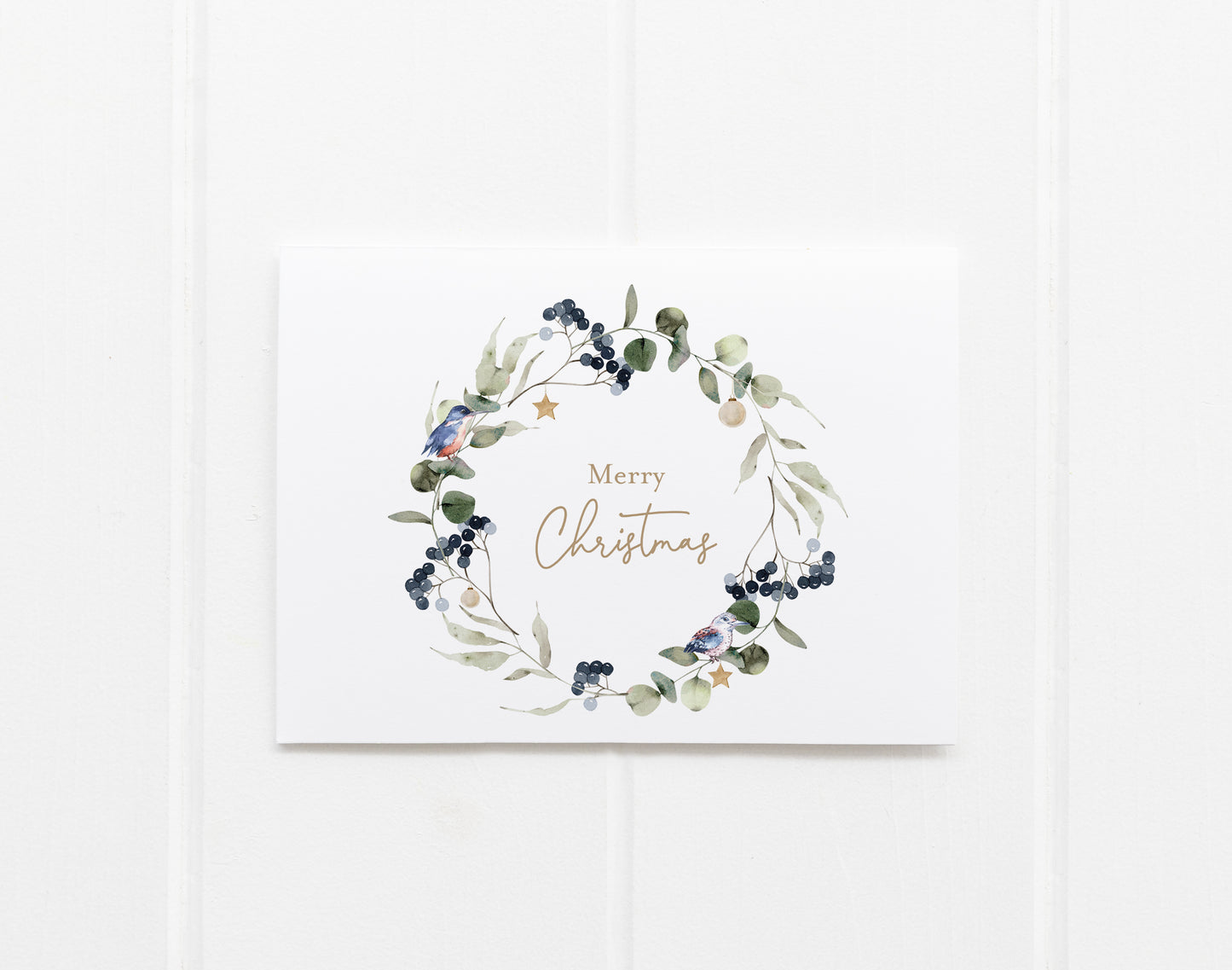 Botanical Christmas Wreath Card