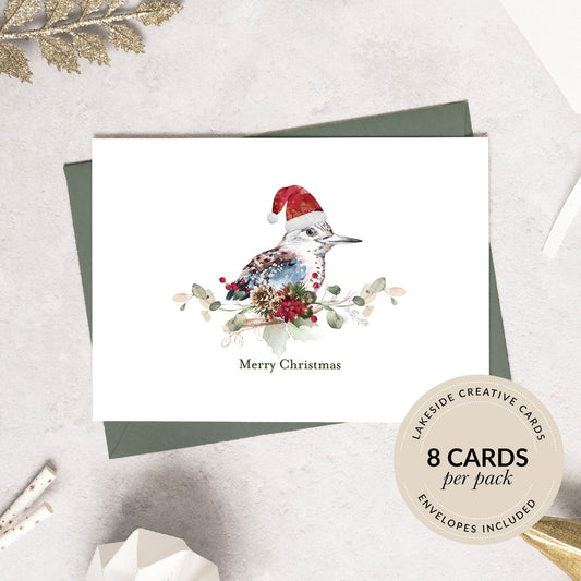 Luxury Australian Christmas Kookaburra Card Pack of 8 Cards