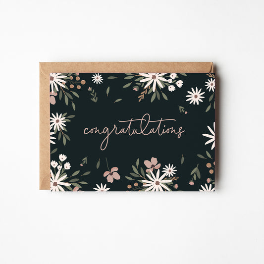 Congratulations Wild Flower Card