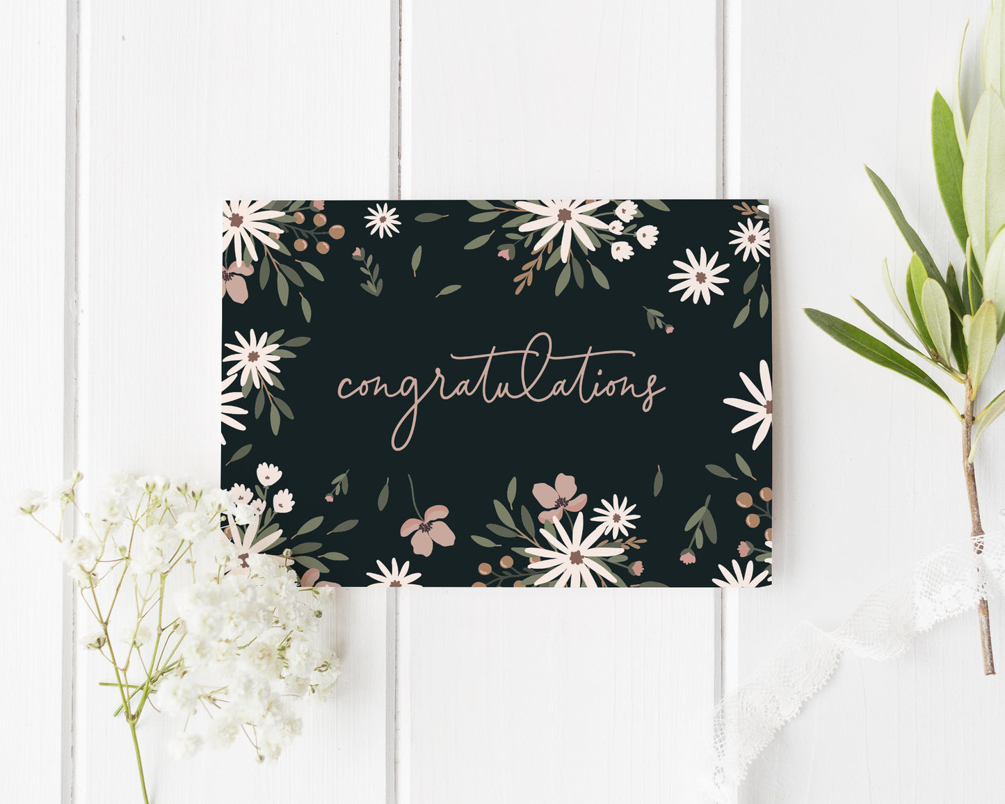 Congratulations Wild Flower Card