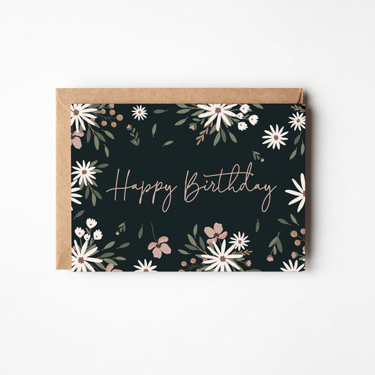 Happy Birthday Flower Card