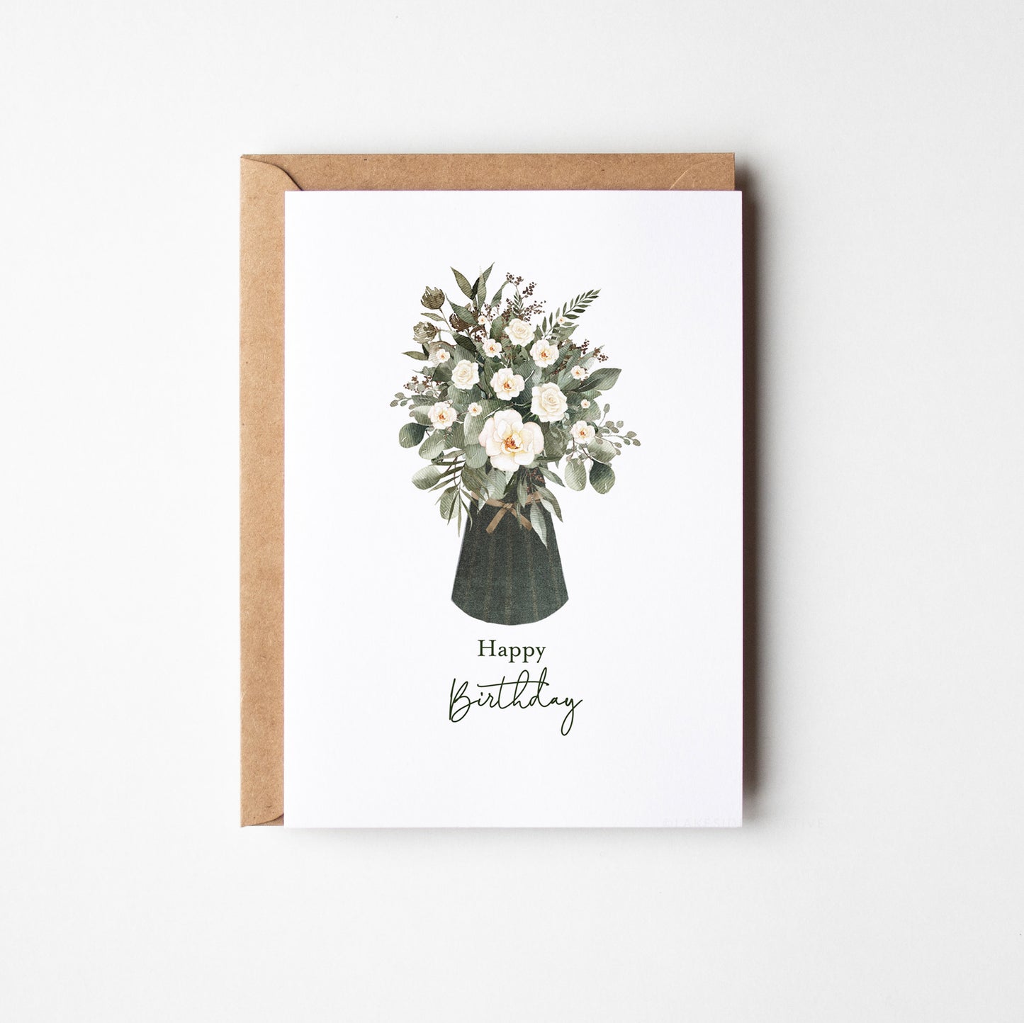 Happy Birthday Flower Card, Birthday Greeting Card