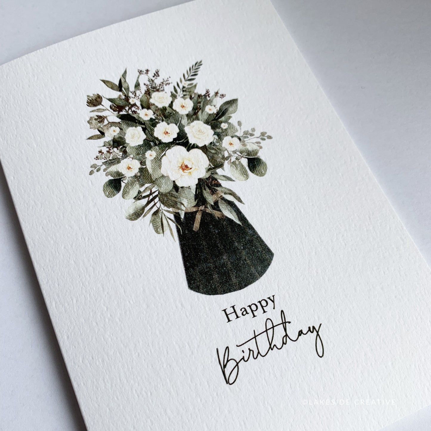 Happy Birthday Flower Card, Birthday Greeting Card