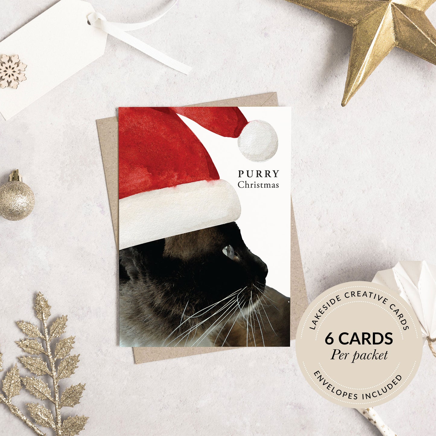 Purry Cat Christmas Card Pack