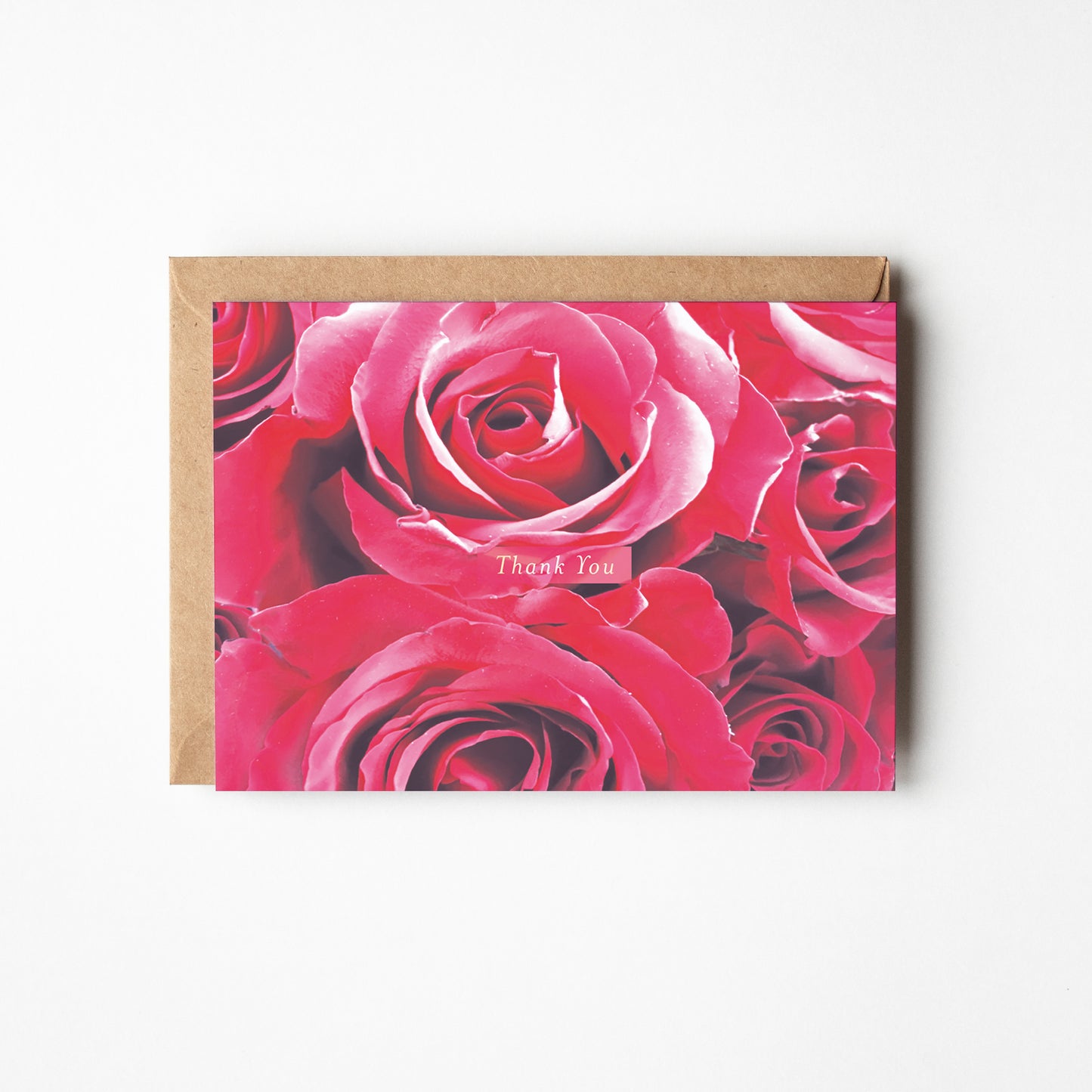 Bunch of Rose Flowers Thank You Card