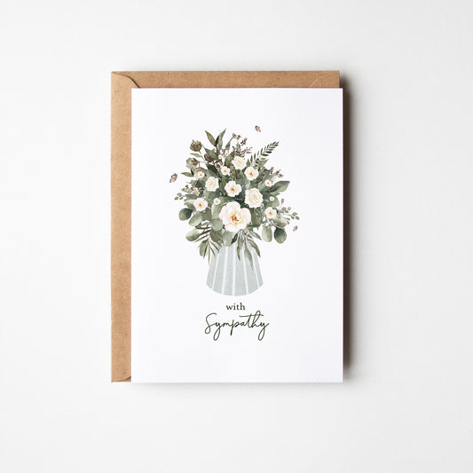 Sympathy Card, With Sympathy Card, Condolence Card